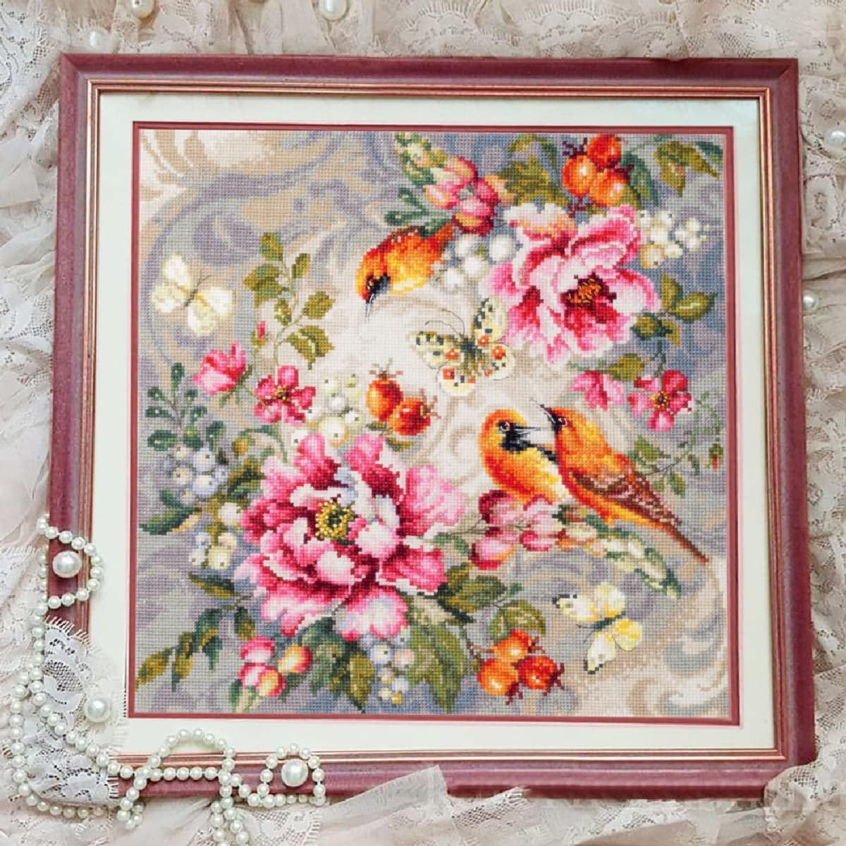 214-274 ZW Summer Symphony Counted Cross Stitch Kit Zweigart Edition Cotton White 40 X 40 Cm image number 3