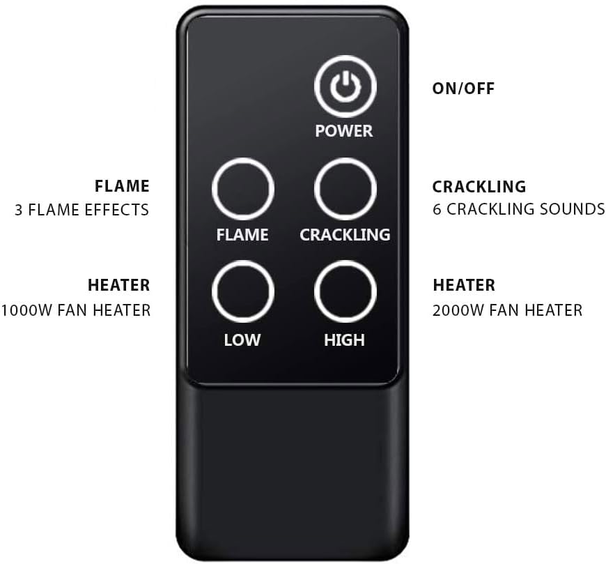 Modaliving Primo 33-Inch 2000W Electric Fireplace Insert for Cozy Ambience image number 4