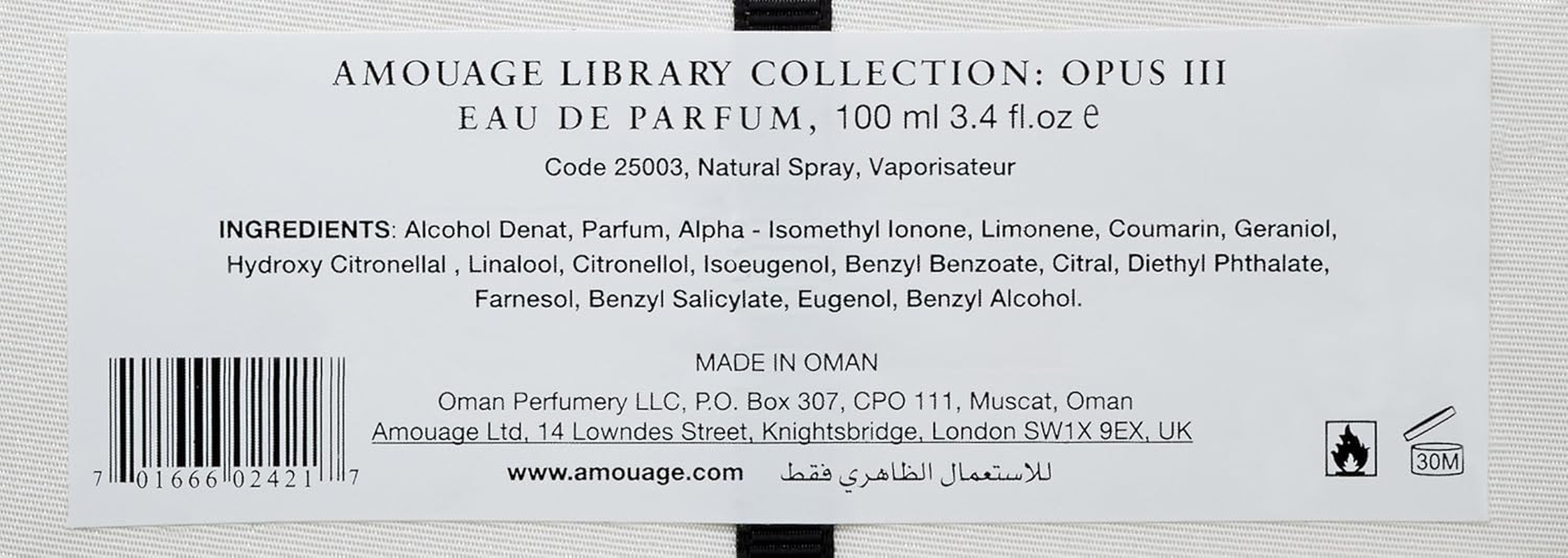 Amouage Library Collection Opus III 100Ml, 100 Milliliters image number 6
