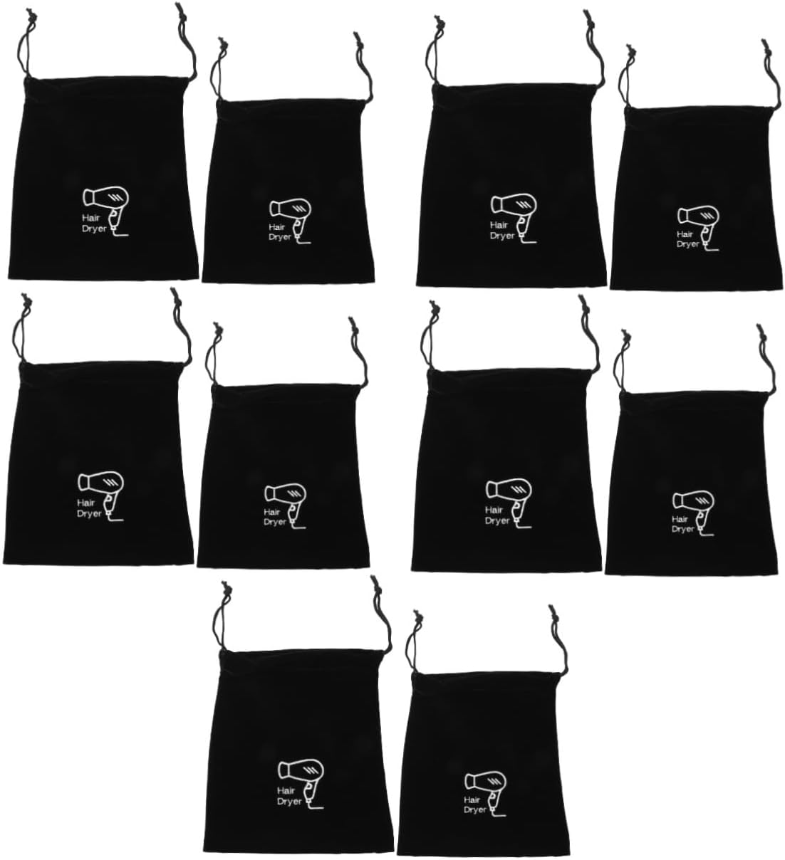 Beavorty 6Pcs Stylish Hair Tool Bag Travel Storage Bag Drawstring Guest Supplies for Hair Dryer