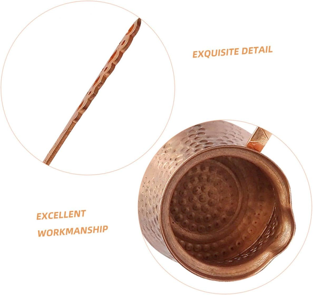 SOLUSTRE 320Ml Multi-Function Turkish Coffee Pot Aluminium Alloy Coffee Maker Compact Espresso Kettle Retro Wear-Resistant for Tea Supplies image number 4