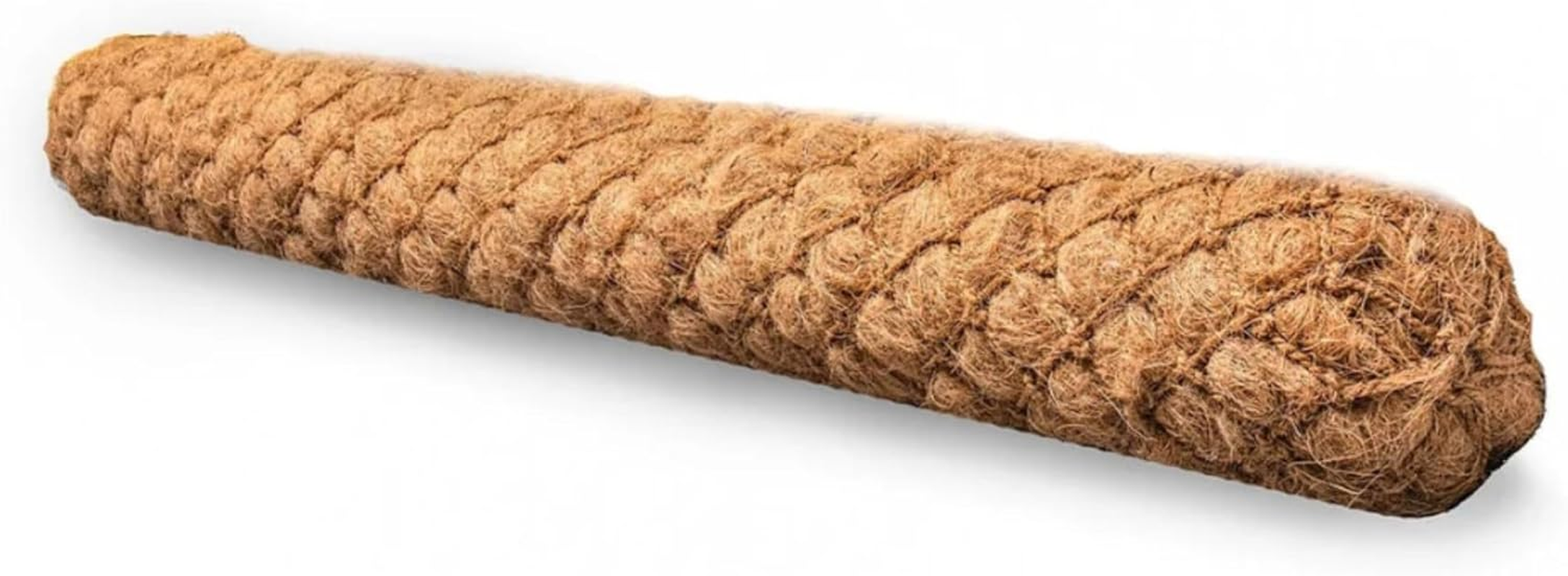 Natural Coir Log Sediment Control Roll, 200Mm X 3M, Brown Coconut Fibre, for Shoreline and Bank Stabilisation