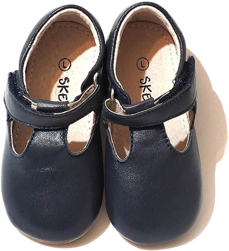 SKEANIE Pre-Walker Leather T-Bar Shoes image number 7