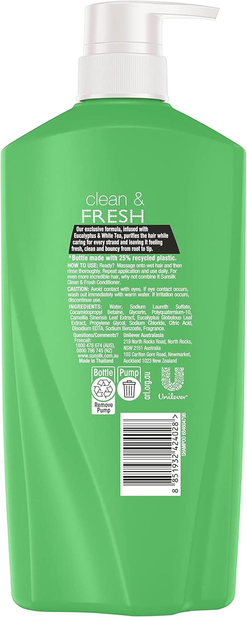 Sunsilk Clean & Fresh Shampoo 700 Ml (Pack of 2) image number 3