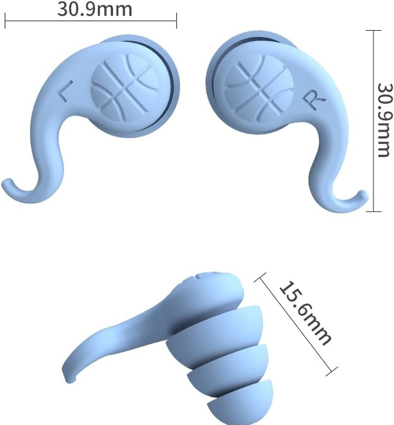 4Pairs Ear Plugs for Swimming，Soft Silicone Reusable Waterproof Ear Plugs for Noise Cancelling，Bathing, Surfing, Swimming, Kayaking(Black,Green,Blue,Yellow) image number 1