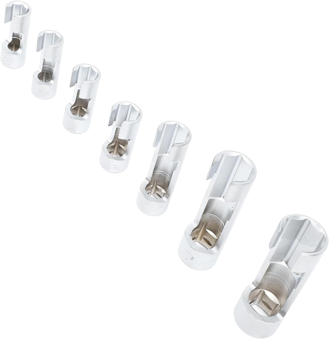 7 Pcs Oxygen Sensor Socket Set, Alloy Oil Injector O2 Oxygen Sensor Removal Socket Tool, Oxygen Sensor Wrench Remover Kit Car Accessories for Vehicle image number 6