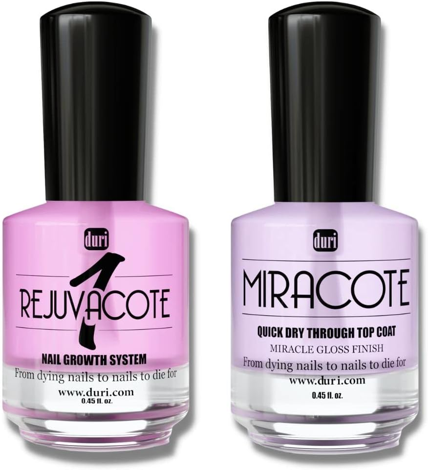 Duri Rejuvacote 1 Original Maximum Strength Nail Growth System Base, Top Coat and Miracote Quick Dry Top Coat Combo image number 6