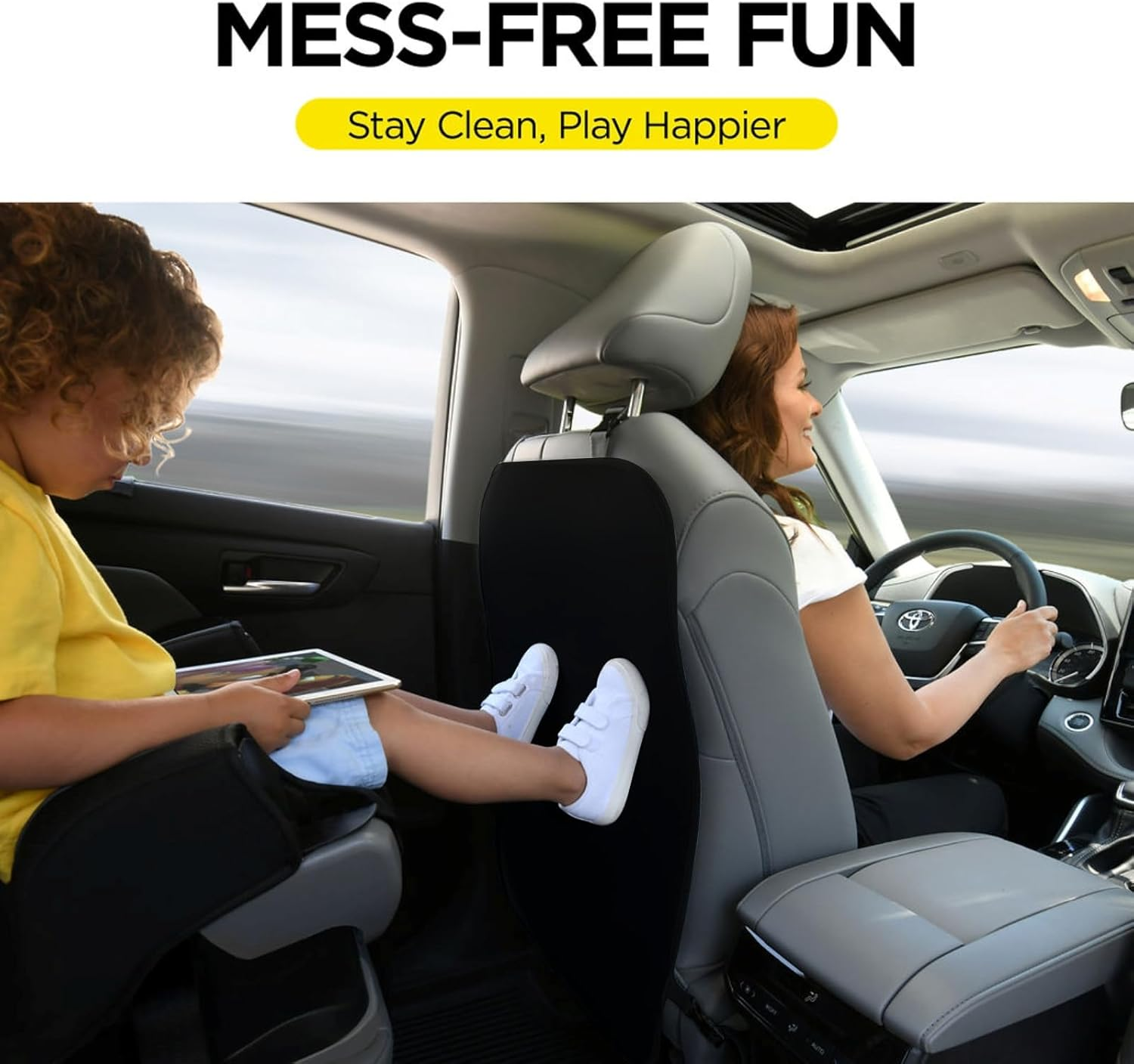 Car Seat Back Protectors by Lebogner - Luxury Kick Mat Seat Covers for the Back of Your Front Seats 2 Pack X-Large Auto Back Seat Protector Covers Perfect Backseat Child Kick Guard Seat Saver