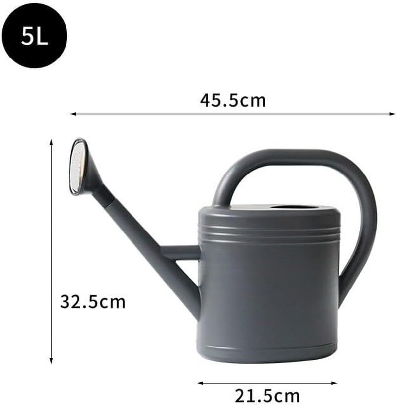 Watering Can for Indoor Plants, Garden Watering Cans Outdoor Plant House Flower, Watering Can Large Long Spout with Sprinkler Head (Grey, 5L) image number 1