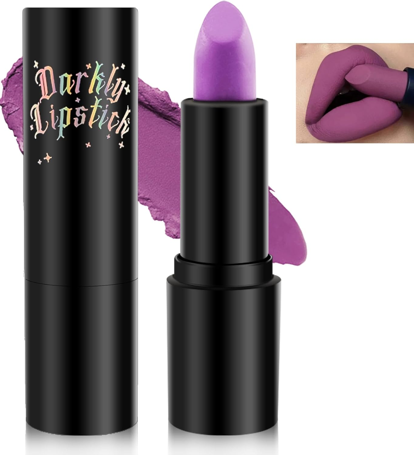 Matte Lipstick Plum, Silky Creamy Texture Lipsticks, Moisturising Lipstick for Cheeks Body Lips, Long-Lasting Moisture, Highly Pigmented Multi-Use Lip Makeup for Halloween 12 image number 6