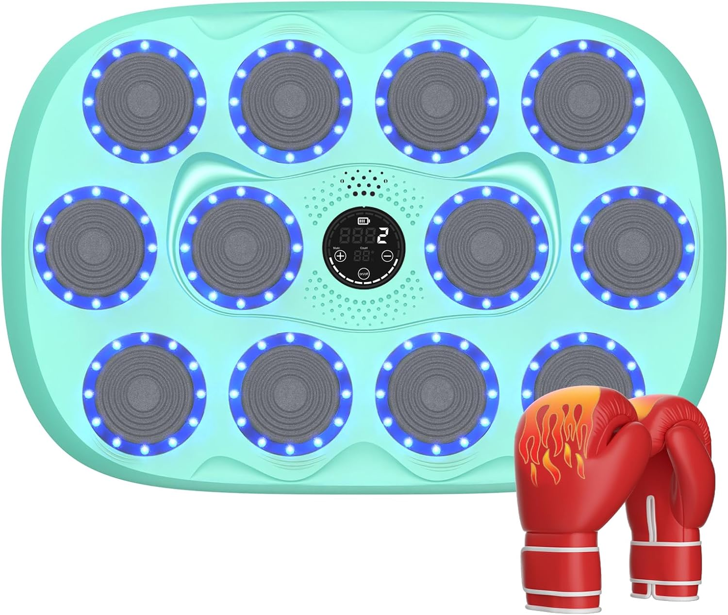 Advwin Music Boxing Machine, Smart Boxing Training Machine Wall Mounted Electronic Boxing Target, Boxing Music Workout Machine Punching Equipment for Kids Adults Home Reaction Strength Workout