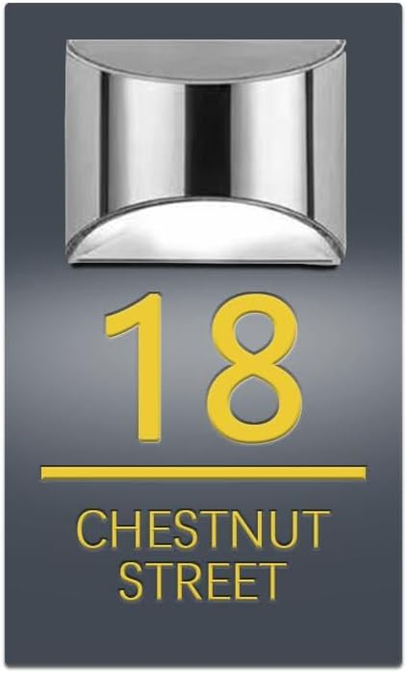 Custom Solar House Sign, Personalised House Number with Solar Light, Leddoor Name Plaque, Modern Door Number Plaque, Light up Door Plaque Address Sign for Houses/Yard