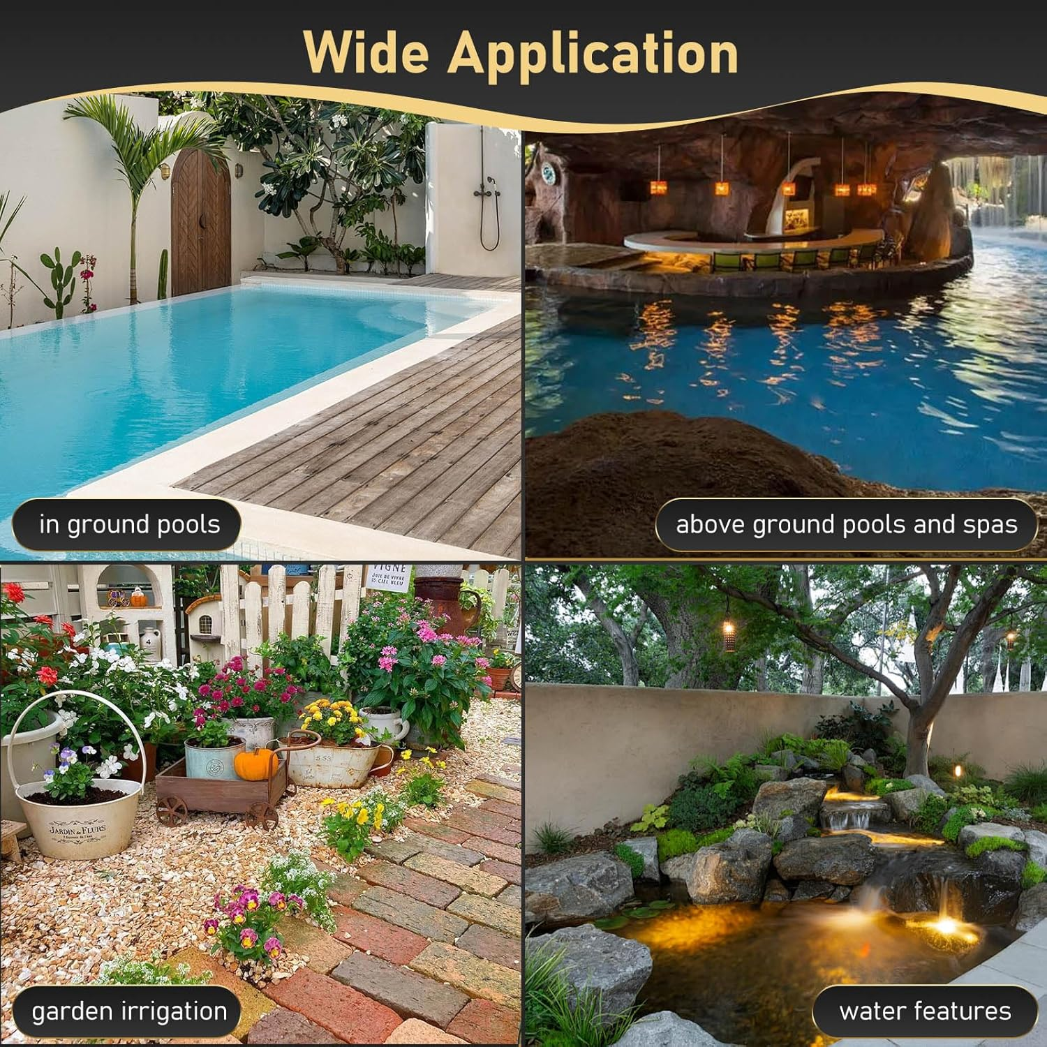 Variable Speed Pool Pump, 2 HP, 350L/M, 230V, Hmax 21M, In/Above Pool Pump, Energy Efficient, Variable Frequency Swimming Pool Pumps with Filter Basket and 1.5" Pipe Fittings image number 3