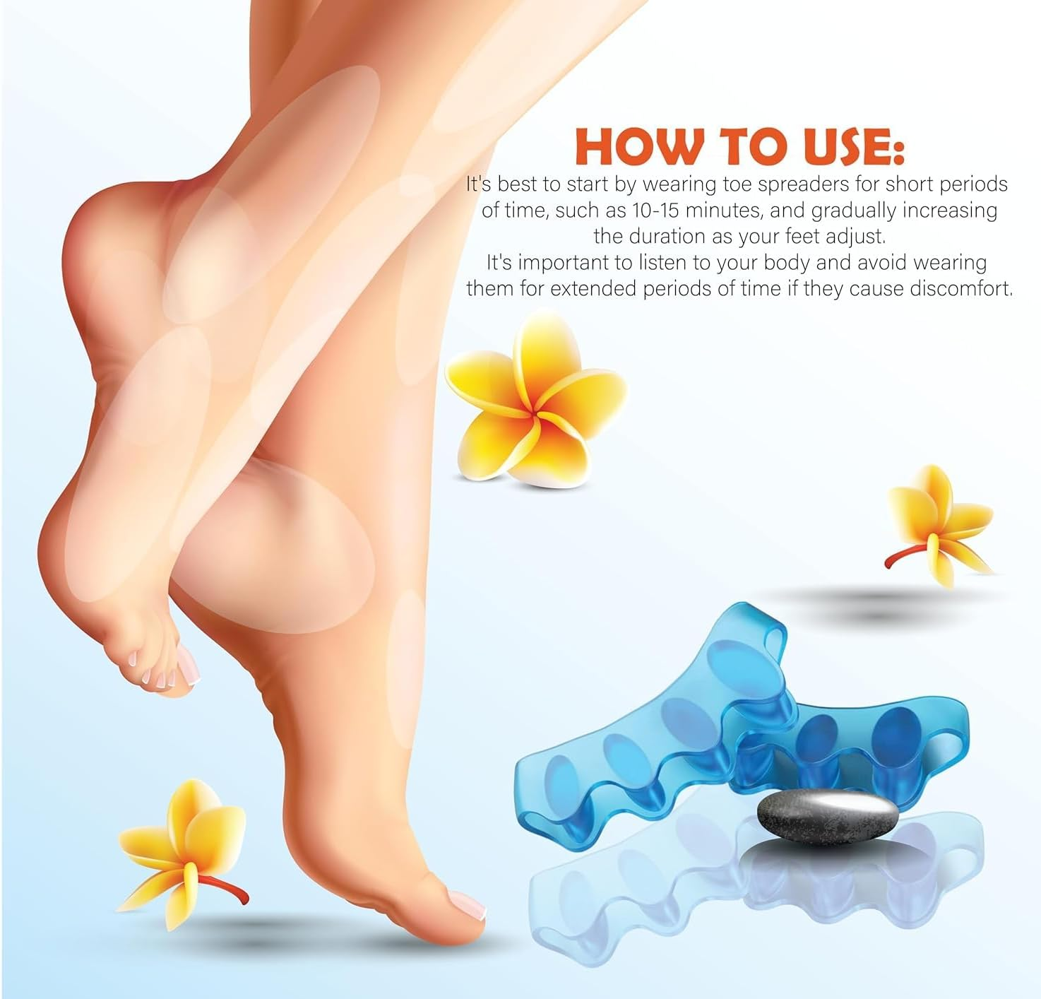 10 Pcs Gel Toe Separator, Toe Spacers, Toe Stretcher, Toe Corrector for Bunion Relief, Yoga Toes, Hammer Toe, Hallux Valgus image number 2