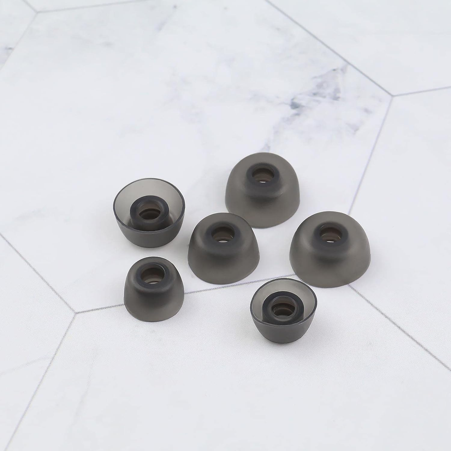 Emsea 6 Pairs of Silicone Ear Buds Tips Replacement In-Ear Ear Sleeves Compatible with Jabra Elite 75T/ 65T/ Active/Sport Evolve Wireless Headphones S M L image number 3