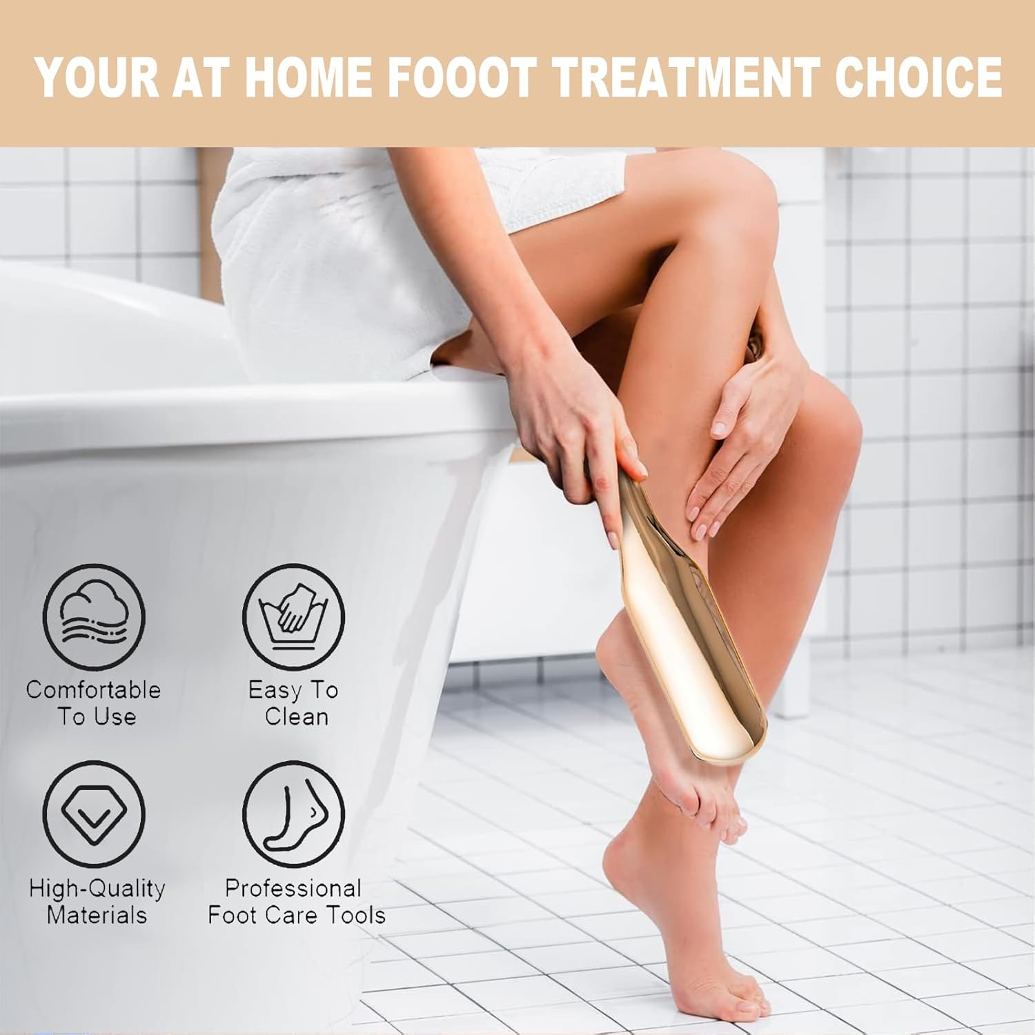 Yamobi Callus File Foot Scrubber Made of Wood, Callus File for Hardened or Dry Skin Foot Scrubber, Foot File and Callus Scraper for Smooth Feet, Callus Removal image number 3