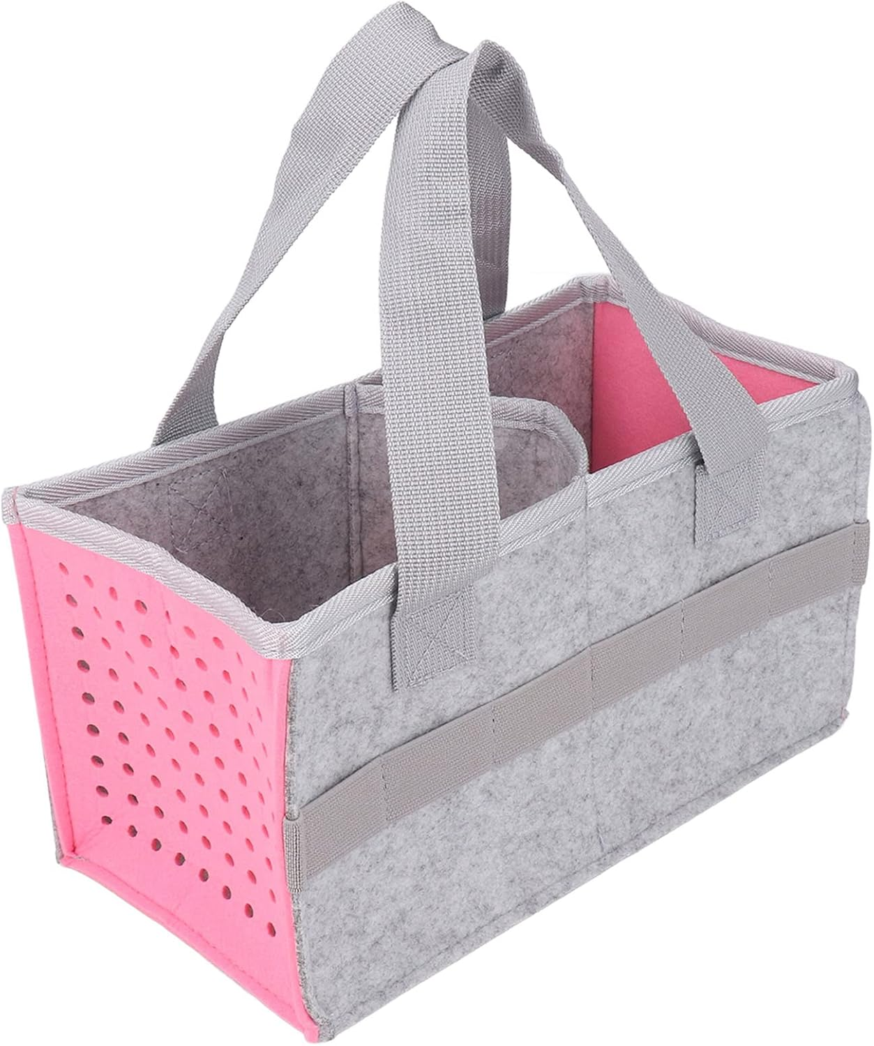 Case for Toniebox Starter Set, Large Space Portable Felt Home Outdoor Hand Bag, Foldable Tonies Carrying Case with Partition, 6 Elastic Straps, for Tonies Audio Player and Dolls