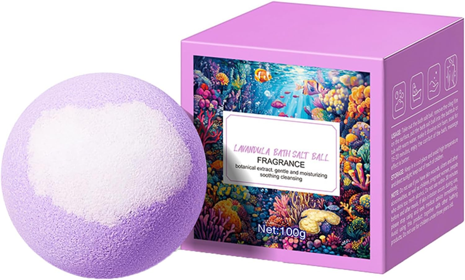 Loodgao Fruity Scented Bath Bombs Gift Set (2-Pack), Moisturizing Fizzies for Women, Men - Bubble Bath & Spa Essential Lavender One Size