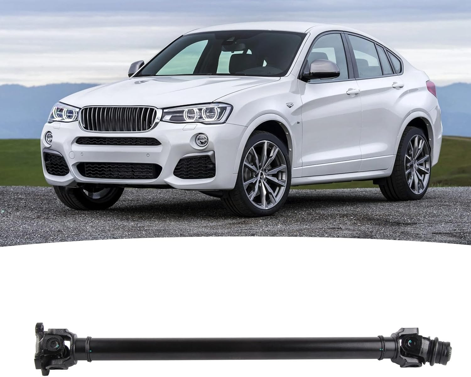 Front Prop Shaft Assembly, Front Driveshaft Assembly Heavy Duty Prop Shaft, Front Driveshaft Steel Alloy Black Finish Replacement for X3 X4 F25 F26 image number 1