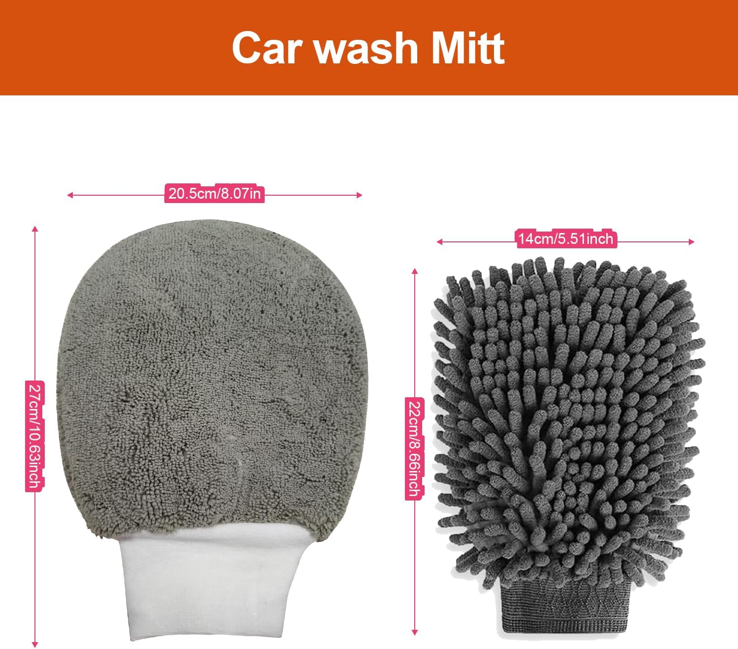 10 PCS Car Wash Tool Cleaning Kit with Storage Bag - Microfiber Mitts, Drying Towel, Waffle Cloths, Alloy Wheel Brush, 2 Detail Brushes, Valeting Essentials, Set image number 5