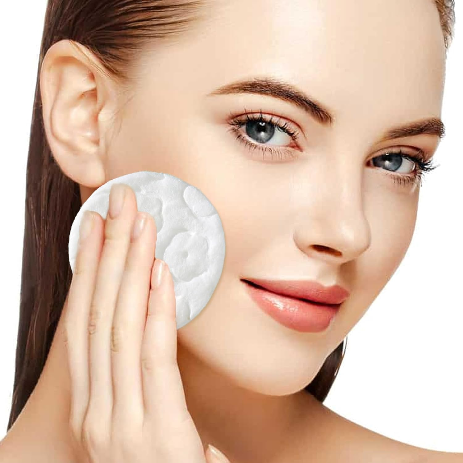 YSHIGUING 300 Count Premium Cotton Rounds for Face,Makeup Remover Pads,Hypoallergenic, Lint-Free,100% Pure Cotton Pure & Natural Facial Cleansing round Pads for Face Cleasing, Facial Toner & Nail Polish Remover image number 1