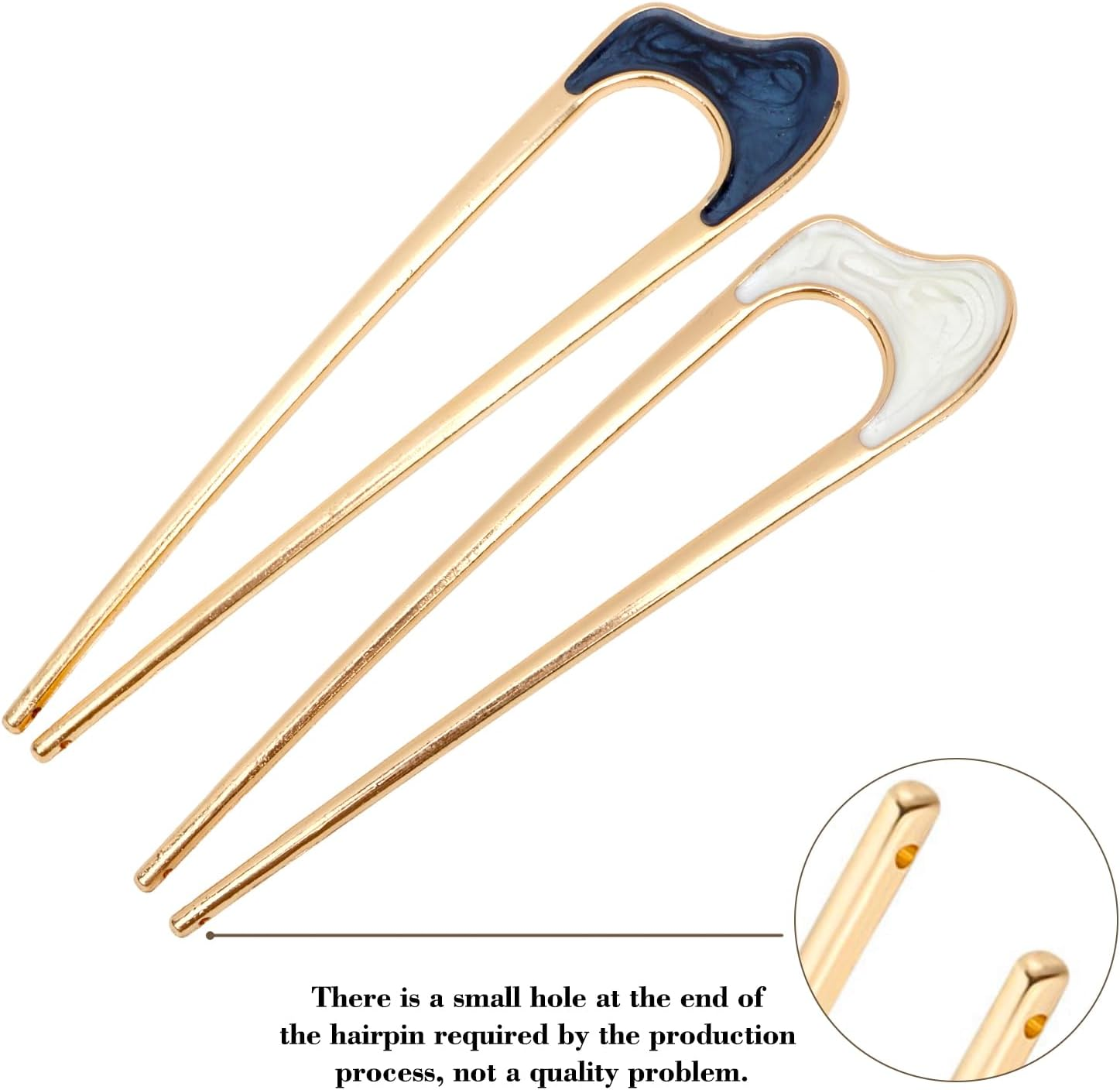 French Twist Hair Pin French Pins Hair Fork U Shaped Hair Pins for Women French Clip Hair Pins for Buns Hair Sticks for Buns Hairpin Gold Hair Pins for Styling Updo Hair Accessories for Women image number 3