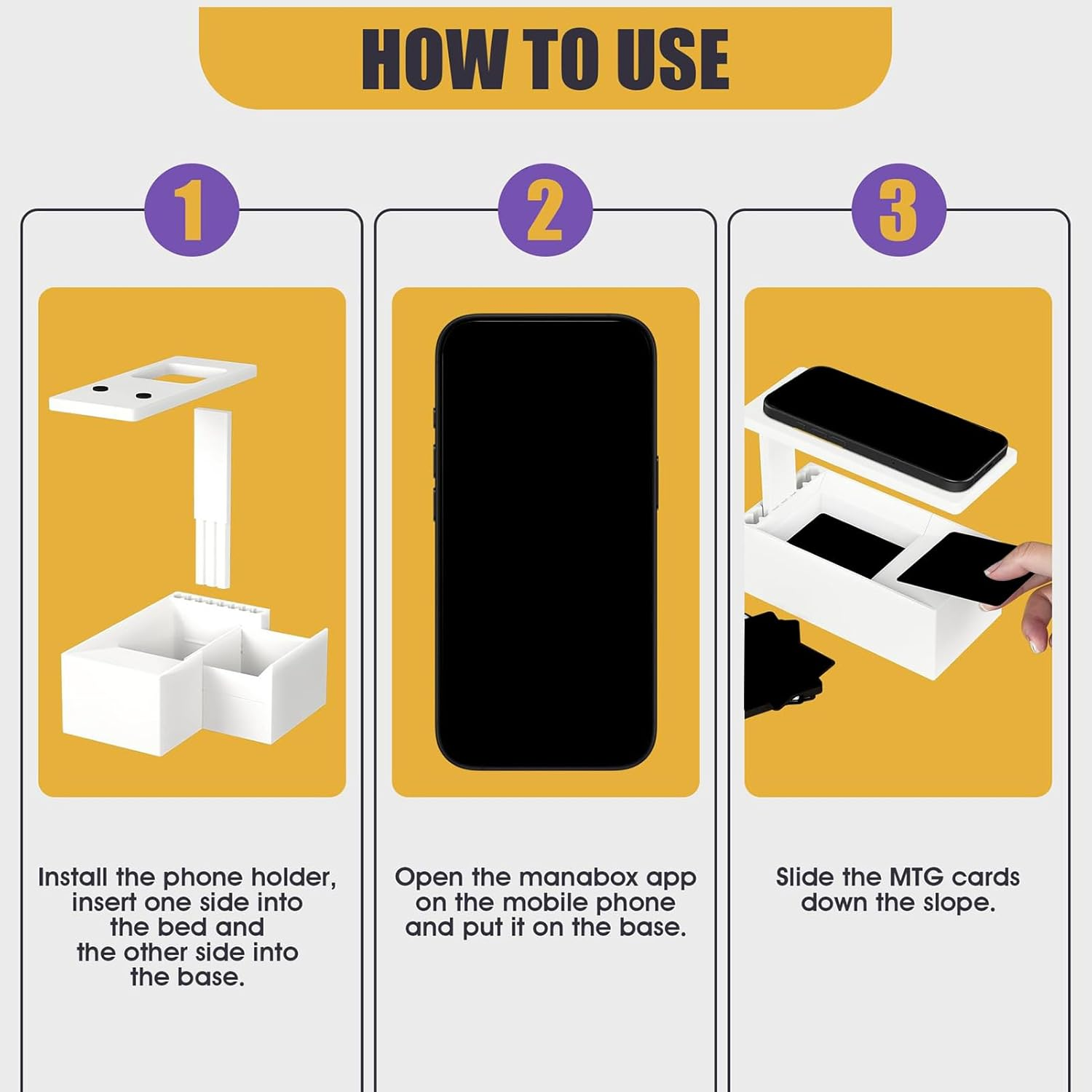 Portable Card Scanner Stand,Non-Slip Base Scanstand Holder,Multi-Functional Scanning Tool,Portable Trading Card Scan Stand with Phone Holder,Grading Collecting Game Events image number 3