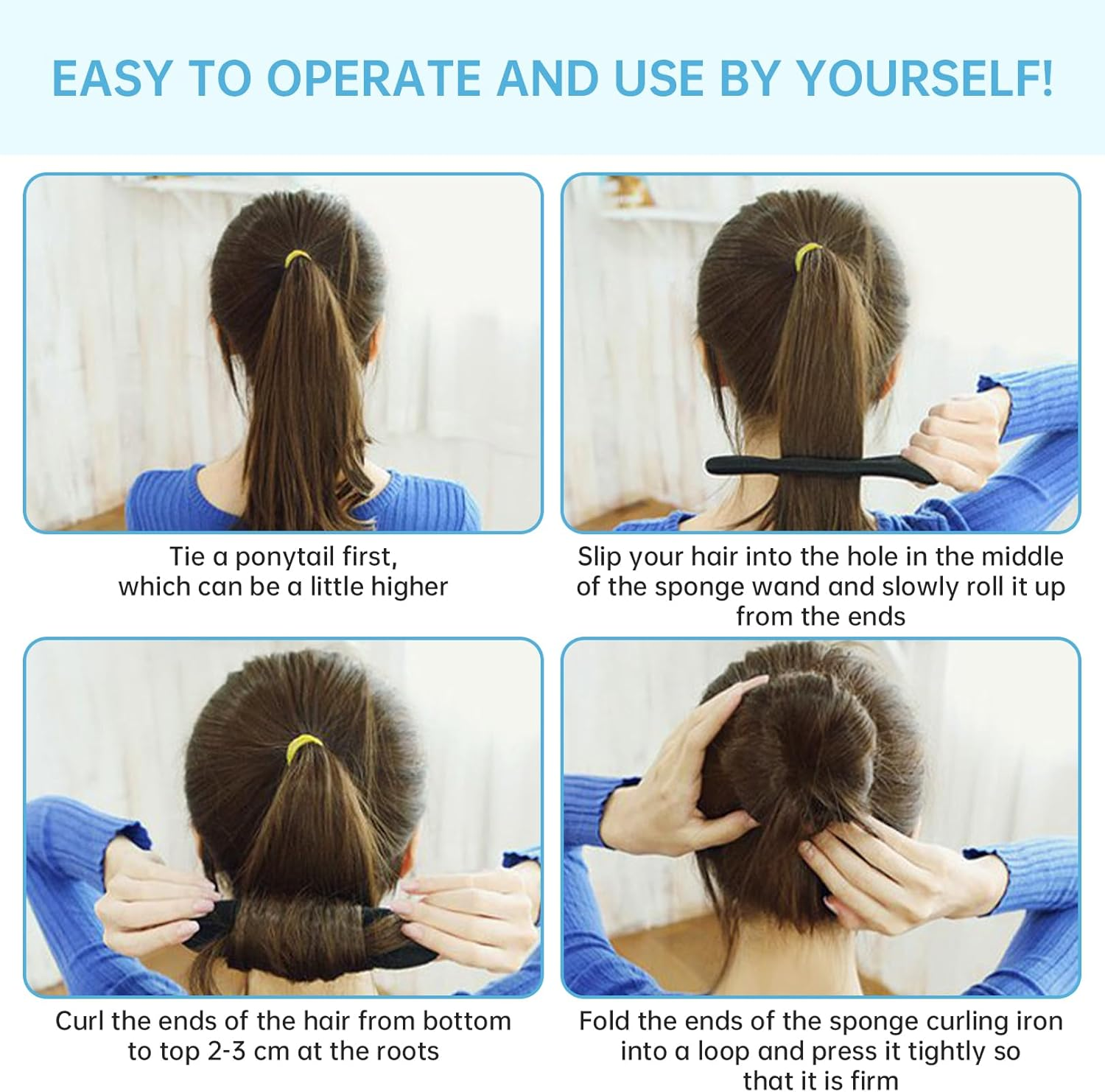 Pack of 4 Bun Maker, Hair Bun Maker, Hair Bun Maker, Bun Aid for Women, Hairband, Elegant Twister Braid, Hair Styling Accessories, Hair Styling Clips, Hair Tool, Styling Swimming Doughnut, Hair Braid image number 4