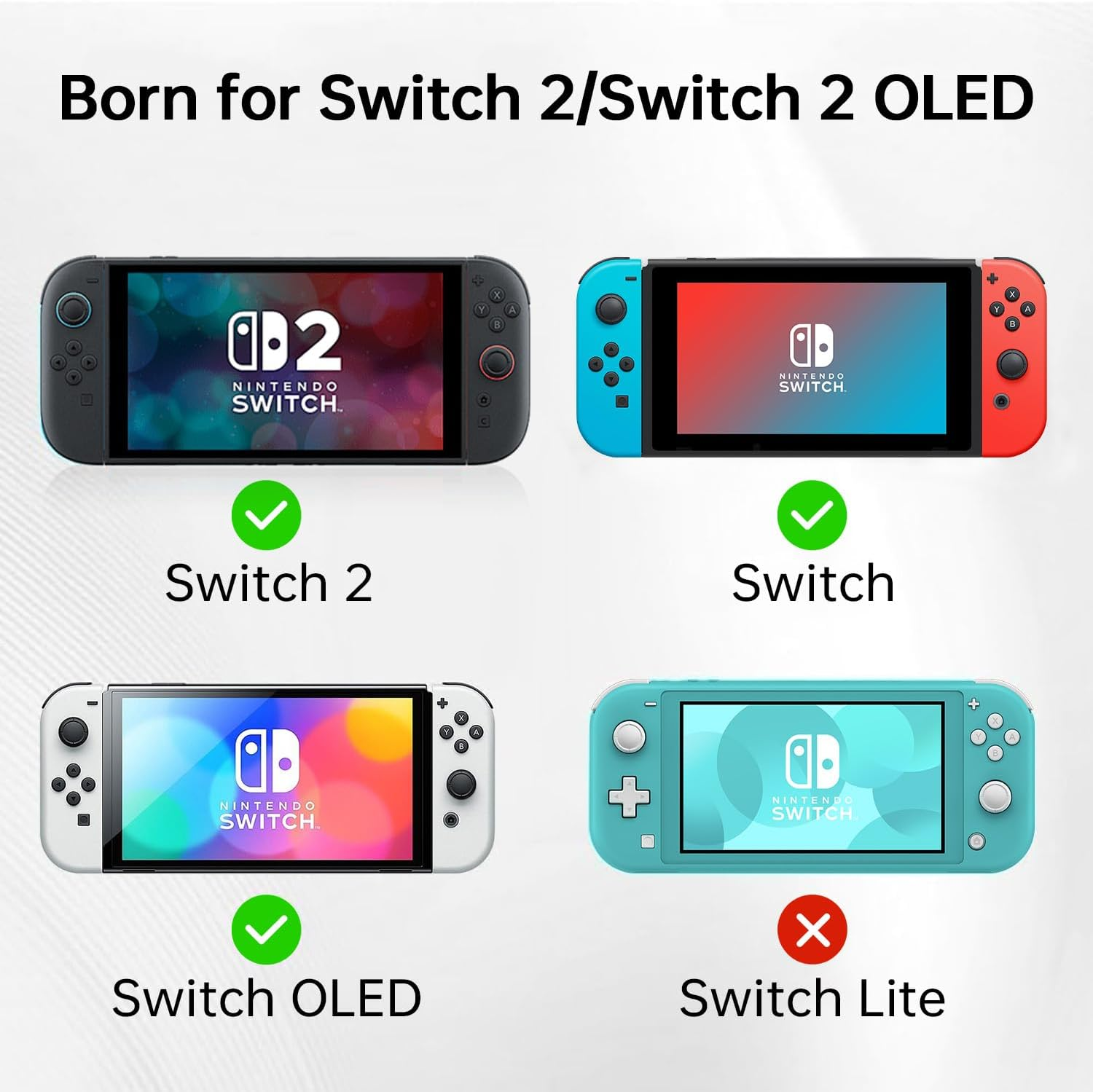 AHGEIIY Switch2 Dock for Offical Nintendo Switch Docking Station, Upgrade for Nintendo Switch Dock with 4K 60Hz HDMI, USB 3.0 and 100W PD Port, Travel Dock for Switch2/Oled Macbook Steam Deck