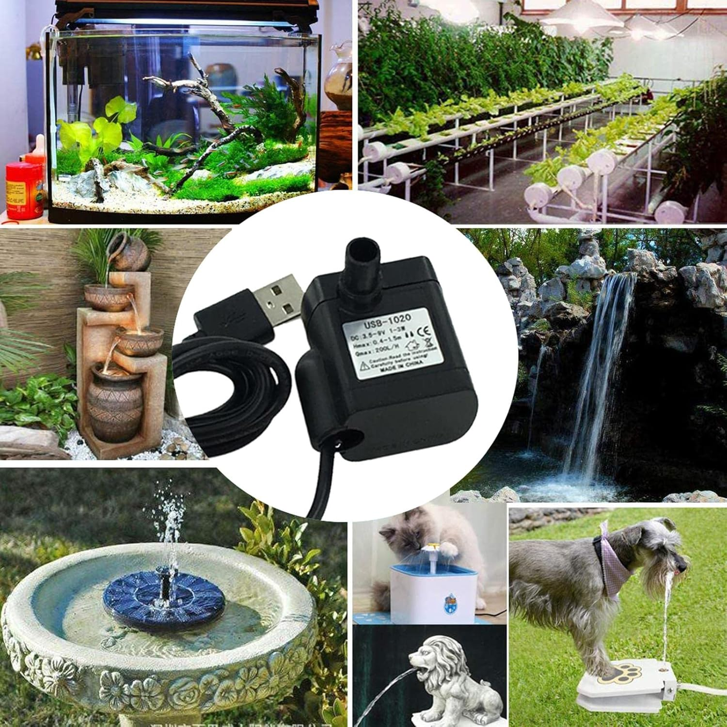#N/A Pet Water Fountain Replacement Pump - Works for Ceramic Dog and Cat Drinking Fountains Pet Supplies image number 4