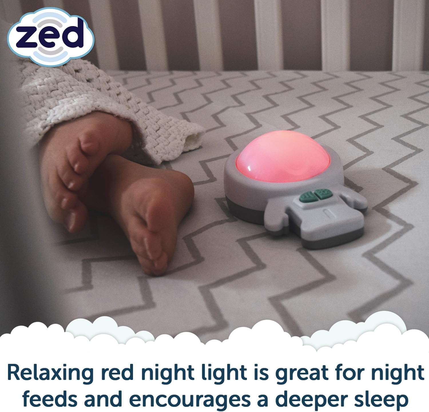 Zed by Rockit - Car like Vibrations - Baby Sleep Aid - 6 Vibrating Modes & Soft Glow Night Light - Works on All Mattresses - Baby Soothing Machine - Helps Toddlers Sleep image number 4