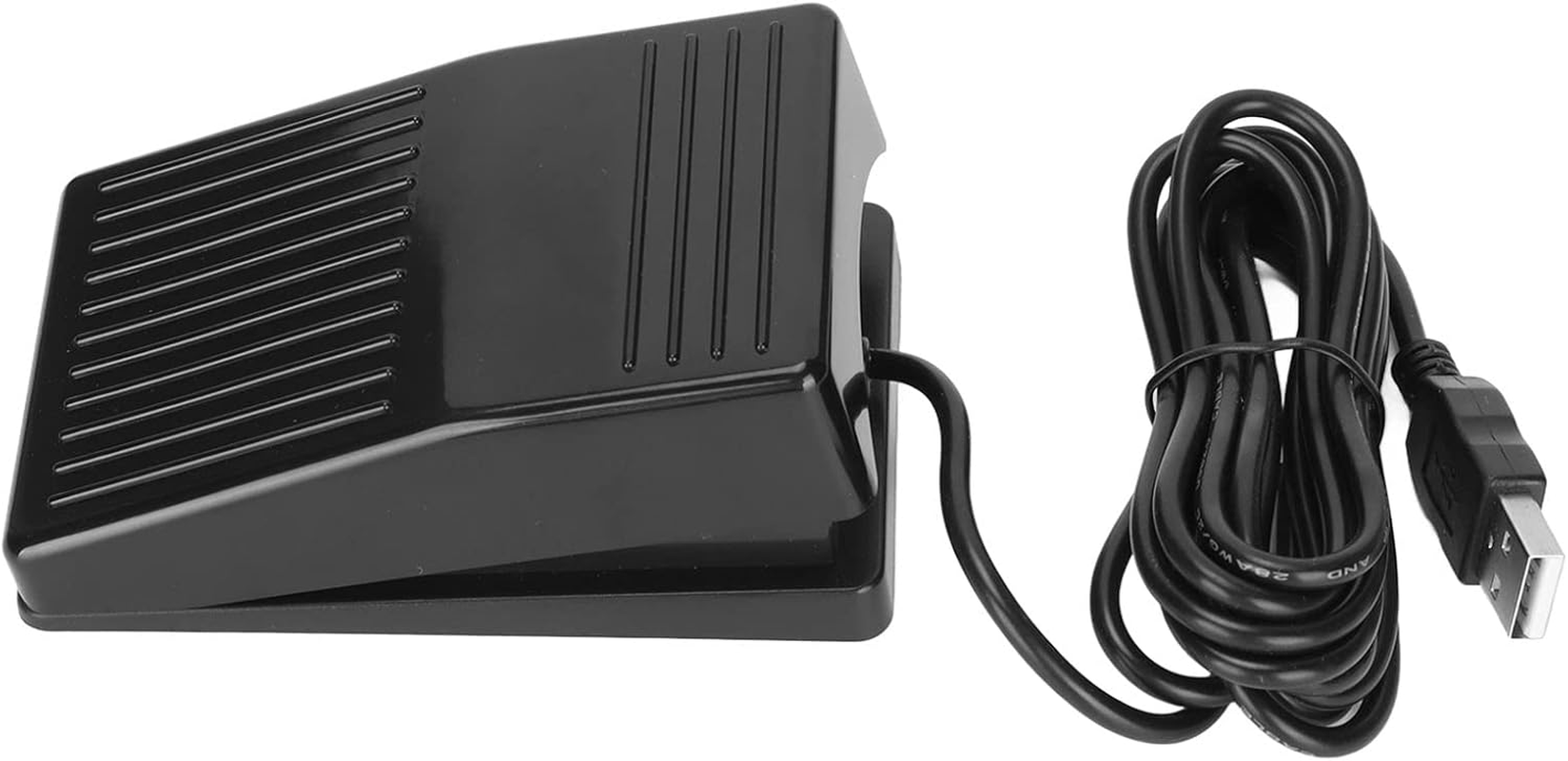 USB Single Foot Pedal, One Key Customized Computer Keyboard Action Pedal, Multimedia Key Photoelectric Optical Switch Transcription for PC Video Game,Push to Talk image number 1