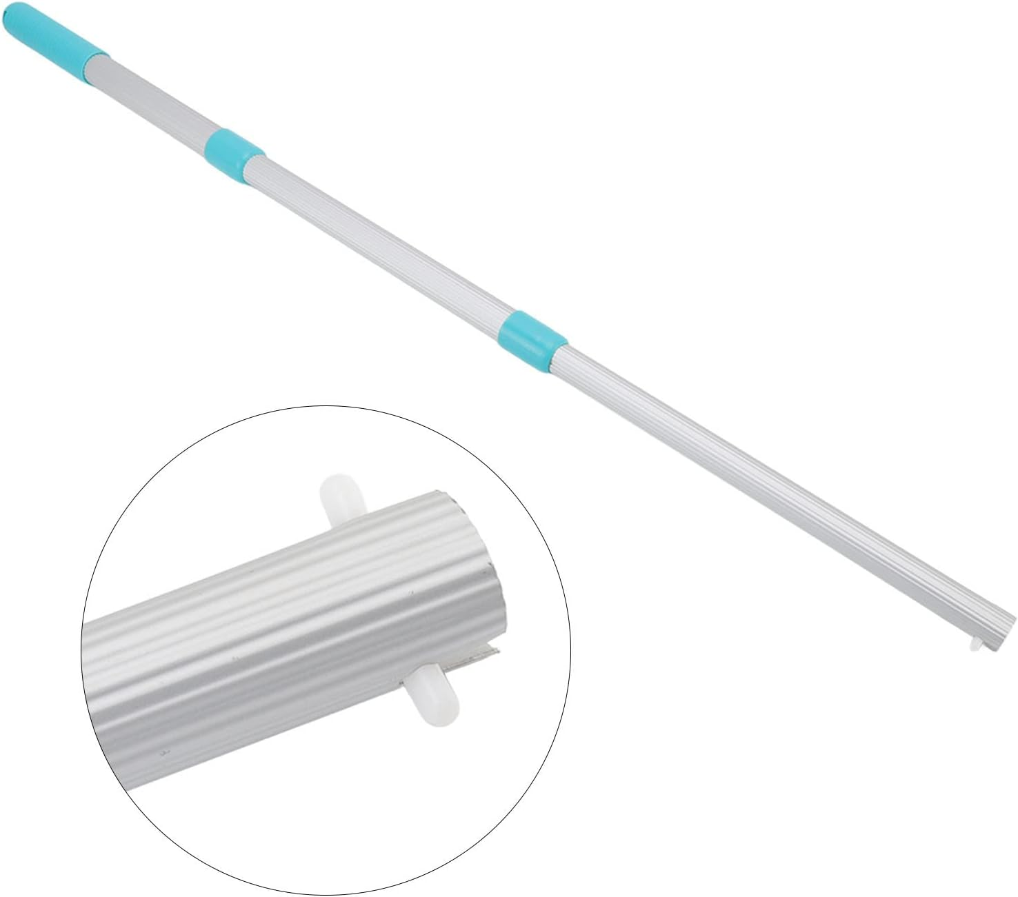 Swimming Pool Pole, 38.6In 3 Sections Heavy Duty Telescopic Aluminum Pole, Pool for Skimmer, Vacuum Heads, Brushes, Leaf Rake, Mesh image number 3