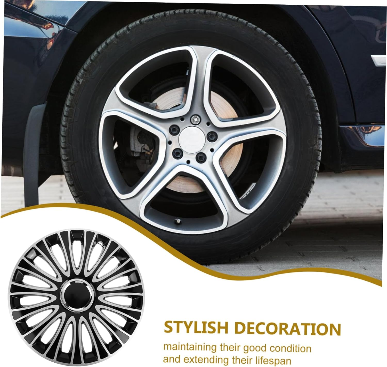 Luxshiny Elegant Decorative for Wheels Stylish Vehicle Easy Installation Wide Compatibility Your Car Aesthetic Appeal Chic Design image number 2