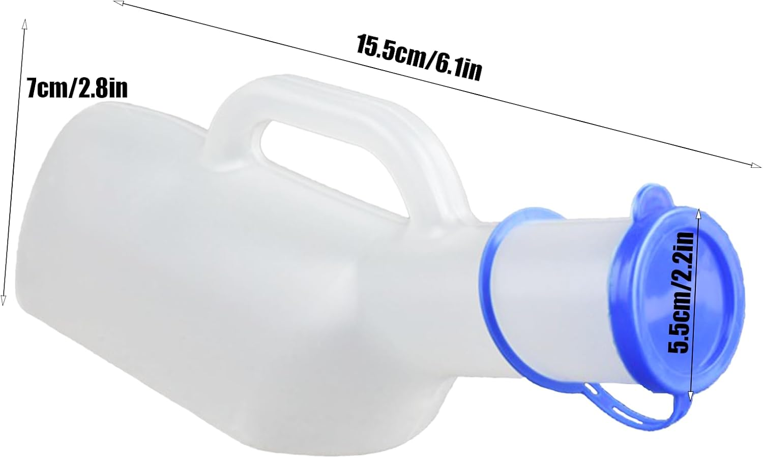 1000Ml Large Capacity Urinal for Men Portable Urine Bottle with Lid Ergonomic Handle Clear Scale Non Spill Lightweight Durable Urinary Aid for Seniors Nighttime Use Hygiene Solution image number 1