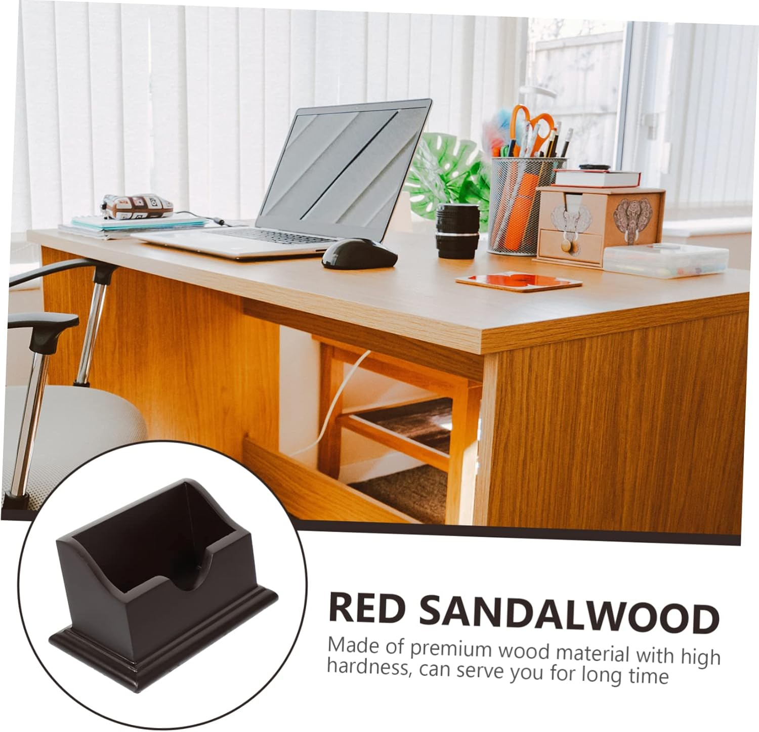 STOBOK 2Pcs Business Card Holder Multi-Grid Cards Storage Container Office Supply Desk Accessories image number 6