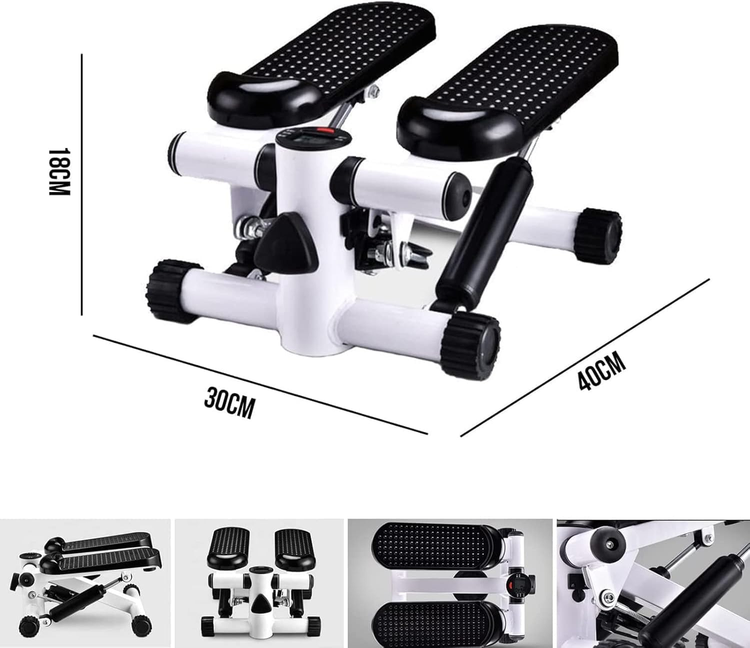 Stepper for Exercise, Mini Stair Stair Stepper with 300LBS Loading Capacity, Foot Exerciser for Full Body Workout, Fitness Stepper Resistance Bands for Home Apartment image number 4