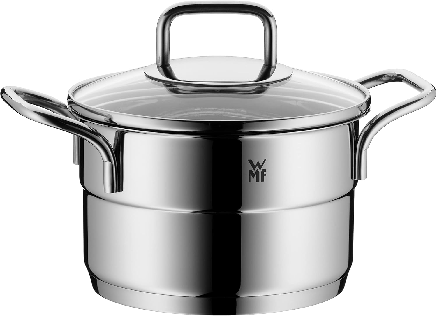 WMF Small Cooking Pot 16 Cm Stackable Induction Cooking Pot Suitable for All Standard Hobs Including Induction Small Pot Polished Cromargan Stainless Steel Dishwasher Safe image number 1