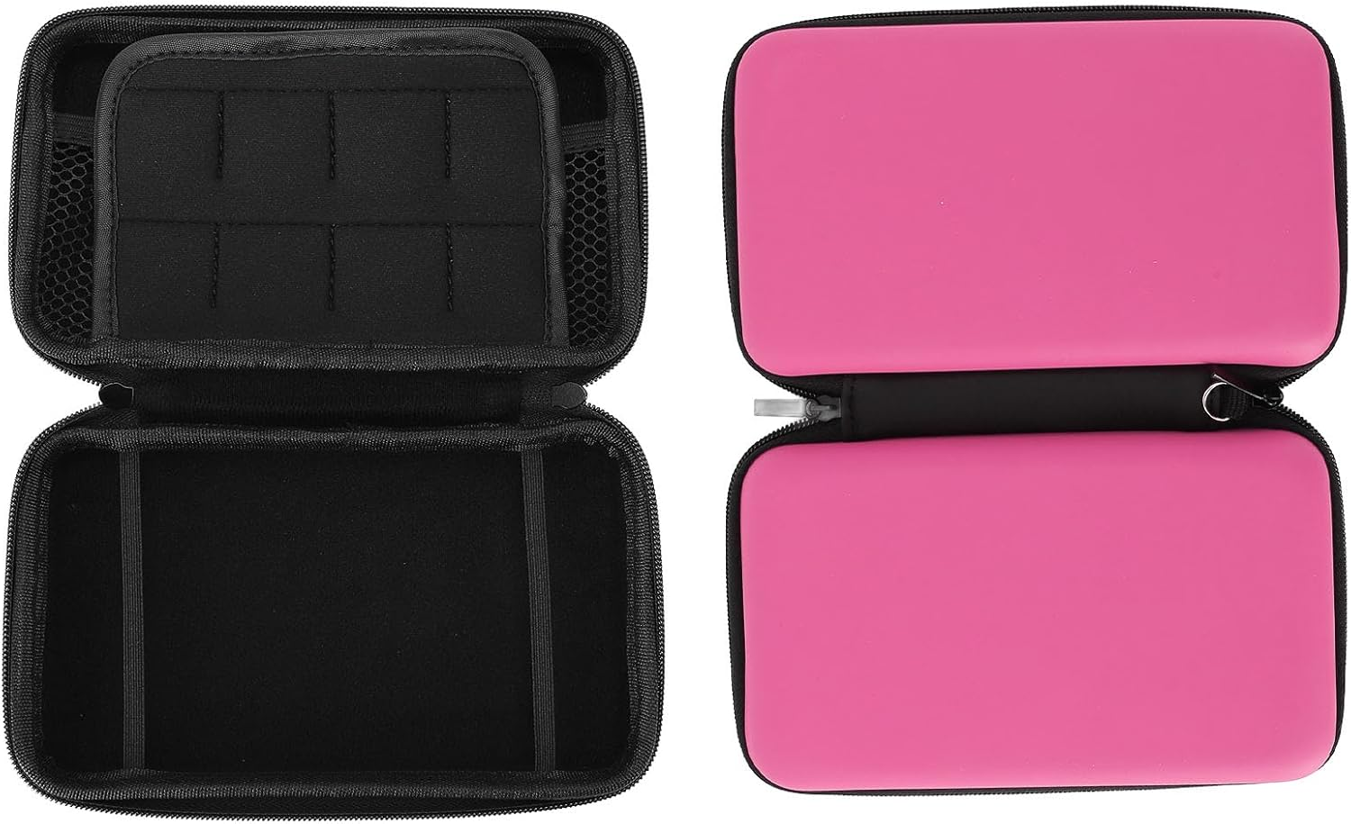 Carrying Case for New 3DS, 3DS XL, 2DS XL Console & Accessories, Protective Hard Shell Travel Case, with Game Slot and Inner Pocket (Pink) image number 3