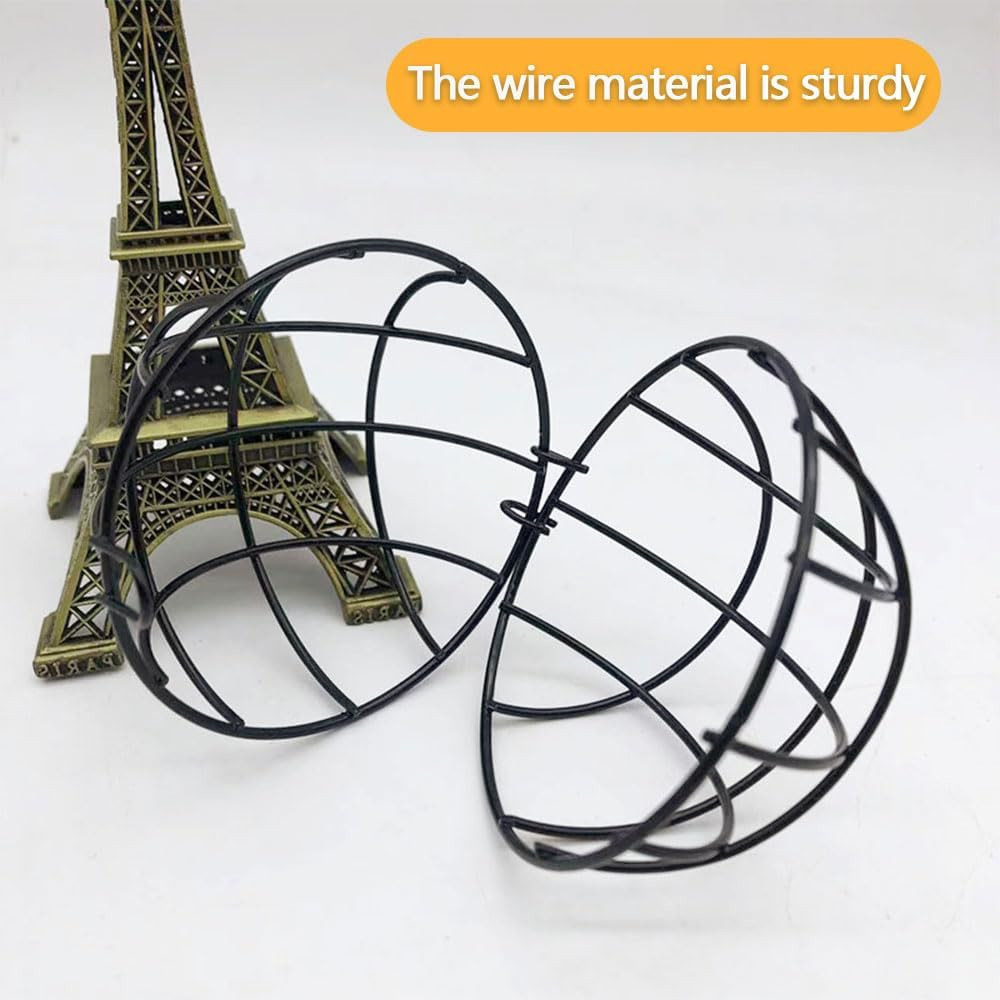 HYAVIA 4PCS Hanging Metal Bird Feeders &ndash; round Cage Bird Feeder for Outdoors, Decorative Black Ball Shape Suet Holder with Chain Hook for Garden Balcony Yard &ndash; 7Cm Diameter image number 5