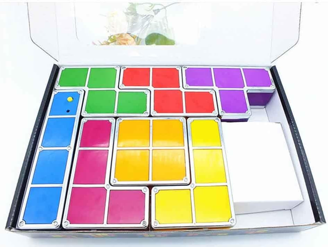 Tetris Light DIY Stackable Puzzle Warm Yellow Kid Baby LED Night Light Desk Table Lamps Multi-Shape Constructable Magic Block Table Decorative Home Lighting for Bedroom Living Room