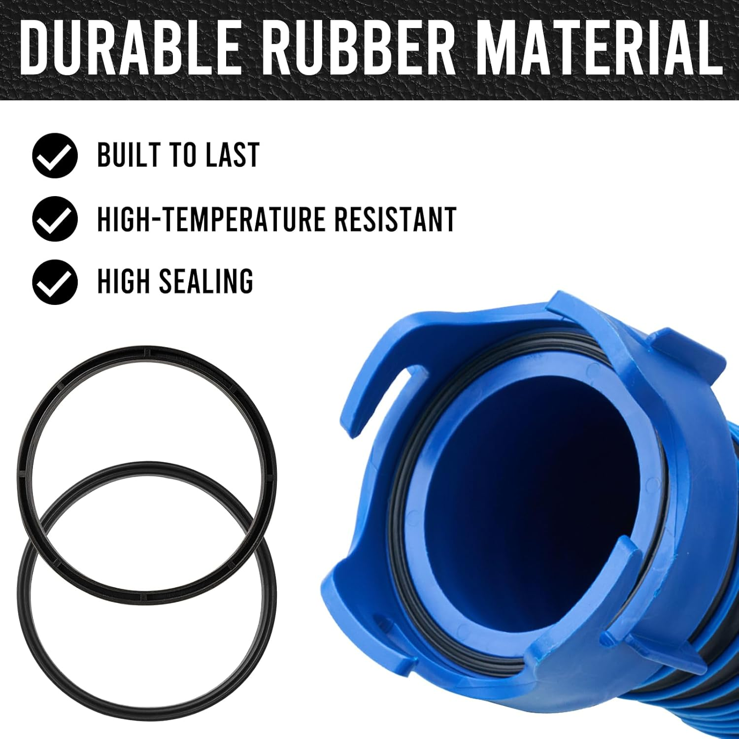 Sheechung 6 PCS RV Sewer Hose Gaskets, Replacement Rubber Gaskets (39834) for RV Sewer Hose Fittings, Ensures Tight Seal and Odor Free, Fit Elbow & Bayonet image number 5