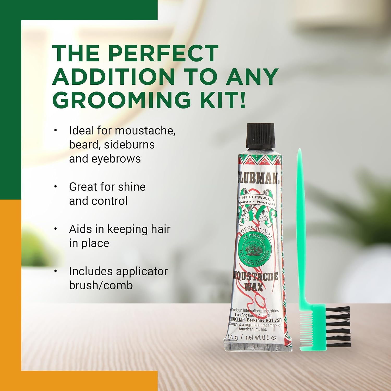 Clubman Moustache Wax Hang Pack - Neutral, 0.5 Oz image number 6