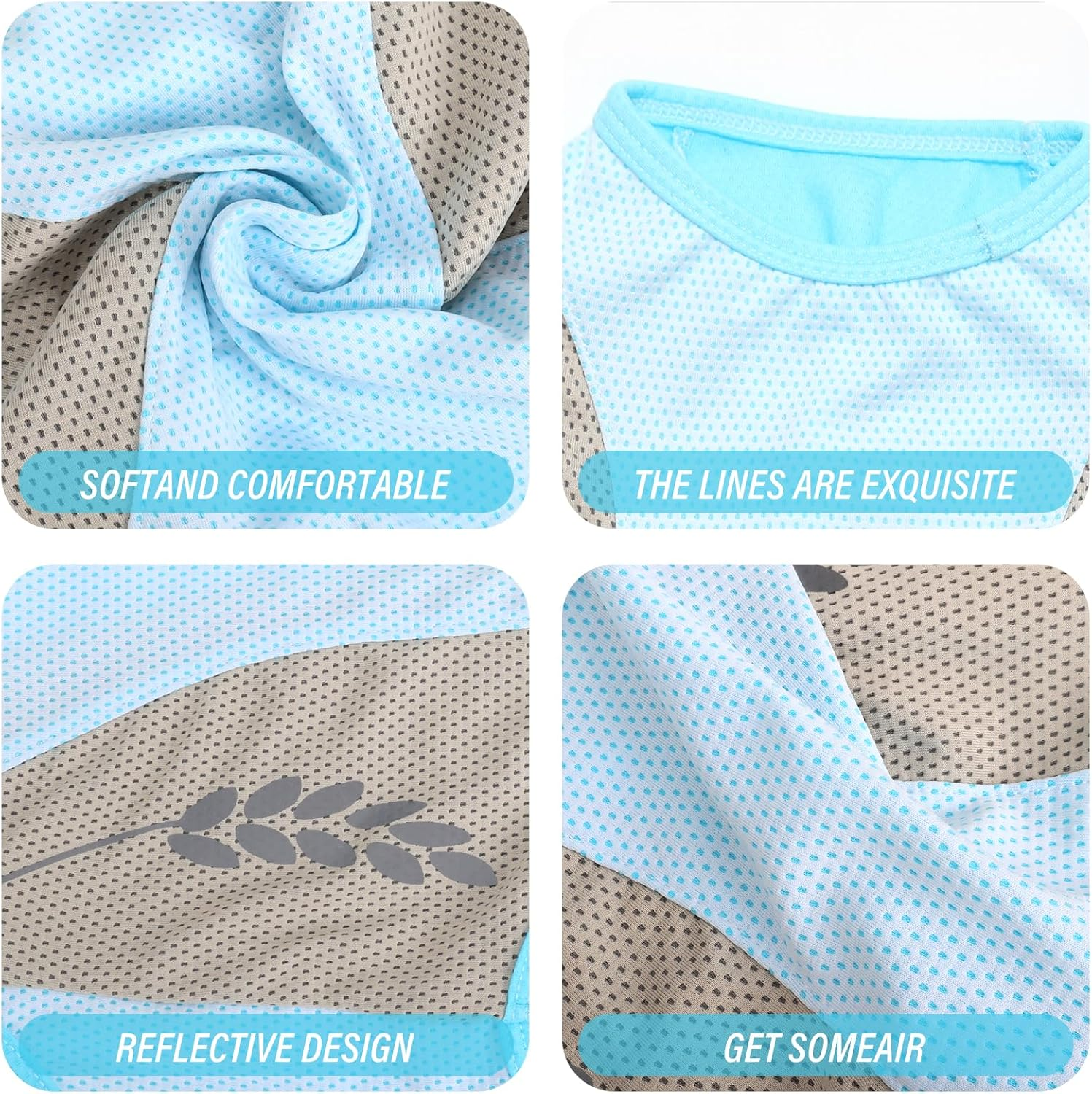 Viiotu 2 Pack Dog Cooling Vest, Lightweight Breathable Ice-Cooling T-Shirts with Reflective Strip for Small Dog Cat image number 2