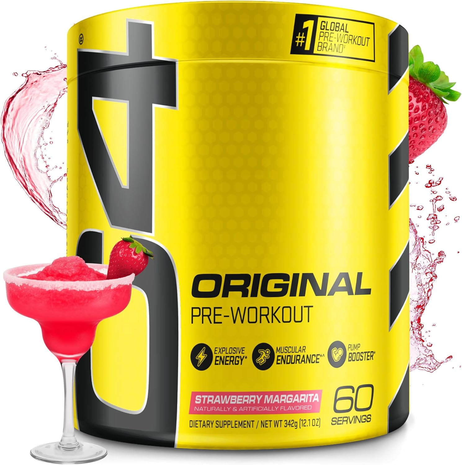 Cellucor, C4 Original Explosive Pre-Workout Supplement, Strawberry Margarita, 60 Servings image number 1