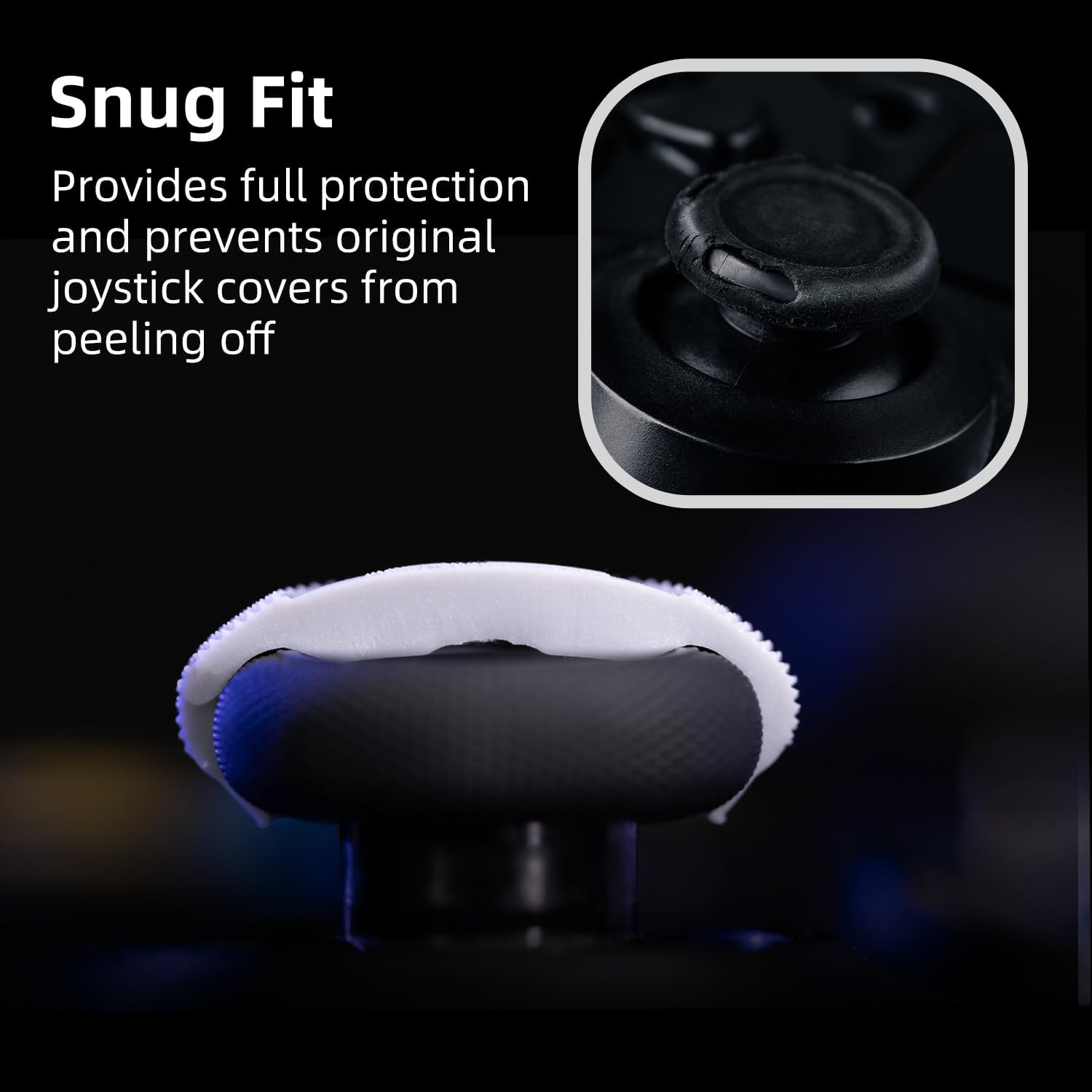 Skull & Co. Convex Thumb Grip Caps Joystick Cap Analogue Stick Cover Thumbstick Grip Cover for Xbox (XSX/XB1) Controller - Black, 2 Pairs (4 Pieces) image number 6