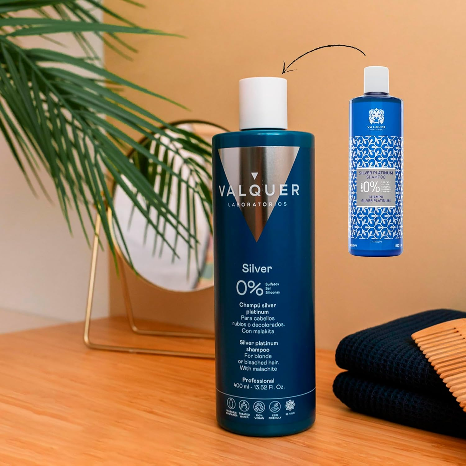 Valquer Shampoo Silver Platinum Hair White, Grey and Rubios, 400 Ml image number 5