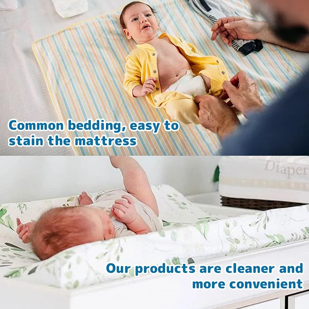 Baby Diaper Changing Pad Cover,Nursery Unisex Stretchy Nappy Change Mat Mattress Table Sheet (Pattern 1) image number 1