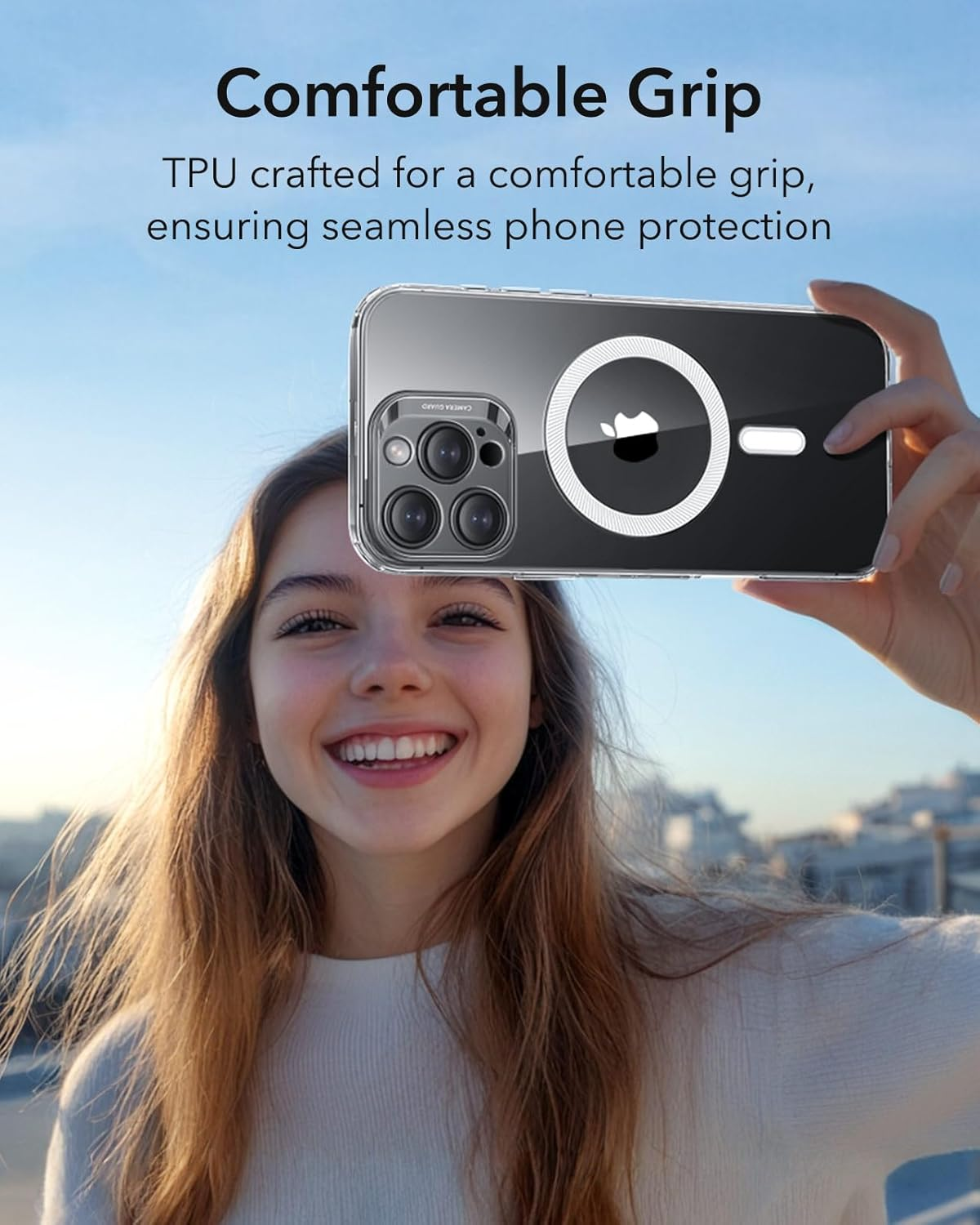 ESR for Iphone 16 Pro Case, Compatible with Magsafe, Camera Protection, Shockproof Thin Cover, Resists Yellowing and Scratches, Magnetic Phone Case for Iphone 16 Pro, Zero Series, Clear image number 2