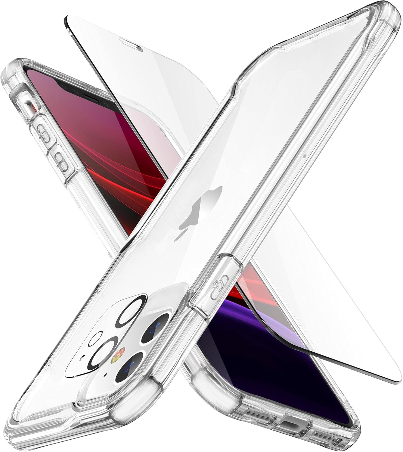Oretech Designed for Iphone 11 Case with 2 X Screen Protector Tempered Glass&1 Camera Lens Protector Shockproof Protective for Iphone 11 Transparent Case Cover, Clear image number 6